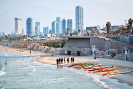 Tel Aviv skyline business district